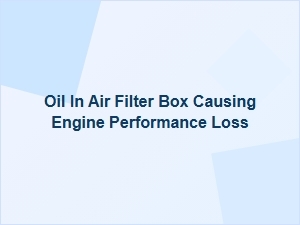 Oil in Air Filter Box Hurts Engine Performance